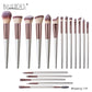 Champagne Makeup Brushes Set with Solid Wood Handles for Suitable Application - Teleplus champagne makeup brushes suit