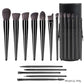 Champagne Makeup Brushes Set with Solid Wood Handles for Suitable Application - Teleplus champagne makeup brushes suit