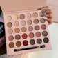 Champagne Rose Brown Eye Shadow Plate with 30 Colors for Neutral Looks - Teleplus champagne rose brown eye shadow plate