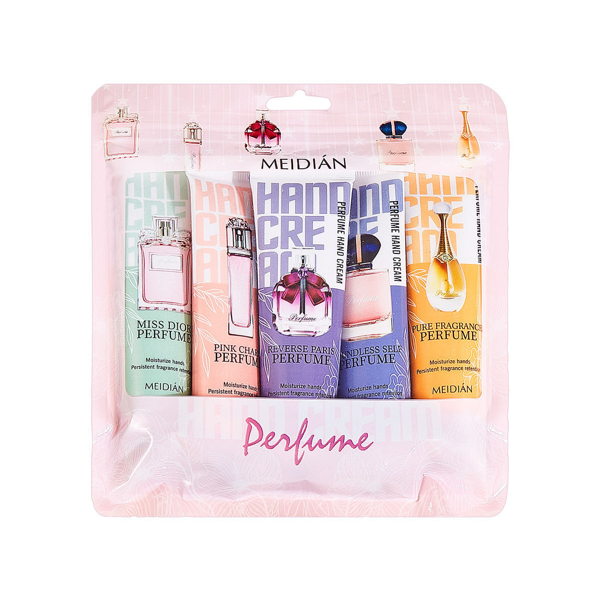 Charm Perfume Hand and Foot Cream Set with Mask for Moisturizing - charm perfume hand cream suit
