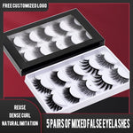 Chemical Fiber False Eyelashes 5 Pairs Thick Natural Curling - chemical fiber false eyelashes natural curling