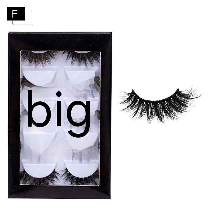 Chemical Fiber False Eyelashes 5 Pairs Thick Natural Curling - chemical fiber false eyelashes natural curling