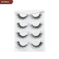 Chemical Fiber KK02 Lengthened False Eyelashes with Four Pairs for Eye Tail Lengthening - Teleplus eye tail lengthened
