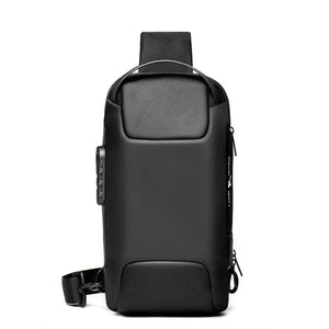 Men Shoulder Bag with Zipper Internal Mobile Phone Pocket Medium Square - Chest for Business or Fun chest bag men