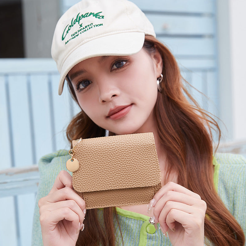 Chic Multiple Card Short Wallet with Magnetic Snap in Polyester and PU - for Stylish Mishaps short chic multiple card