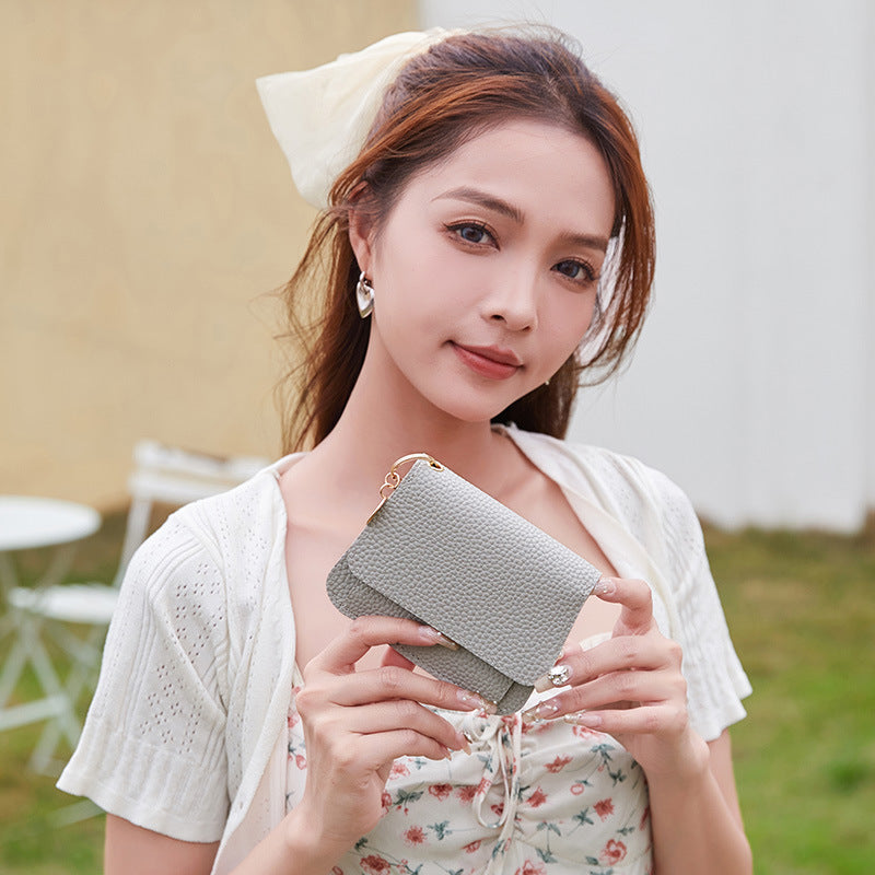 Chic Multiple Card Short Wallet with Magnetic Snap in Polyester and PU - for Stylish Mishaps short chic multiple card