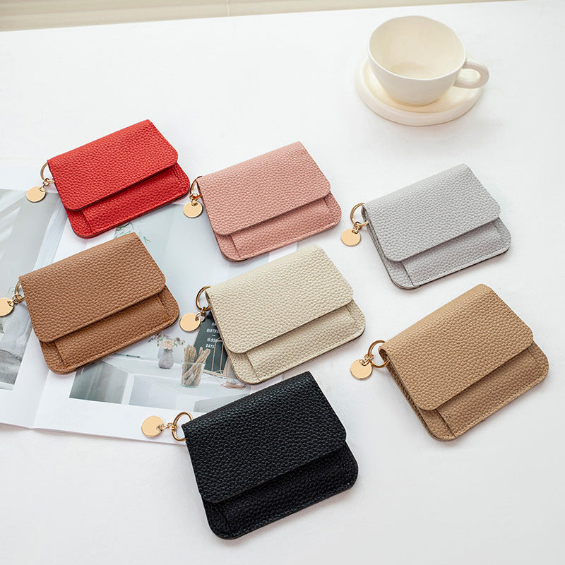 Chic Multiple Card Short Wallet with Magnetic Snap in Polyester and PU - for Stylish Mishaps short chic multiple card