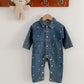 Child Bear Denim Jumpsuit - Child Bear Denim Jumpsuit for Tiny Adventurers