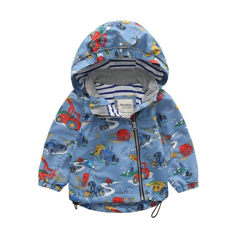 Child Hooded Trench Coat for Boys and Girls Suitable Spring Autumn - Teleplus hooded trench coat