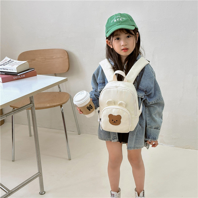 Children Backpack Cartoon Bunny Girls Color Matching Shoulders - Bunny Backpack: School Chic for Little Hoppers