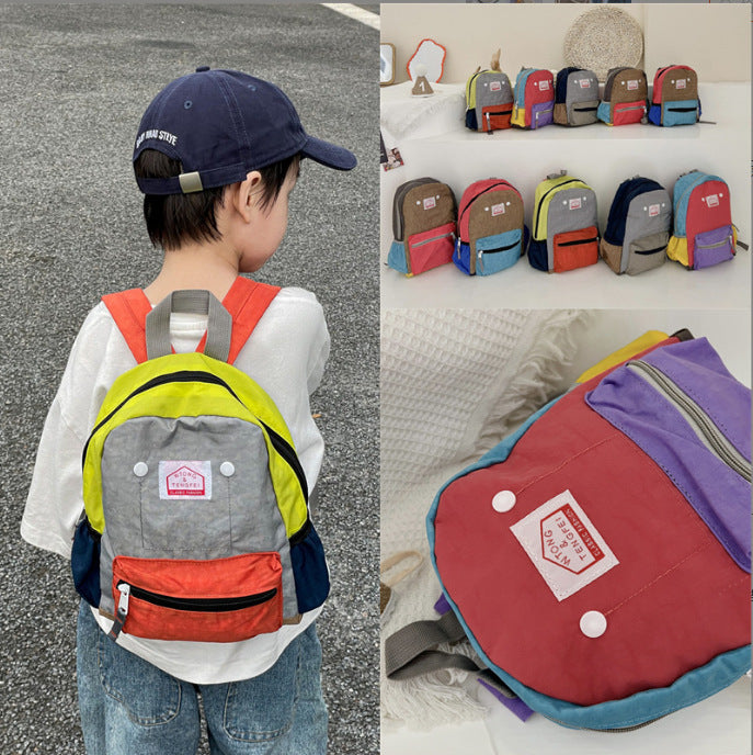 Children’s Bags Simple And Lightweight Canvas Backpack Boys Girls Spine Protection - Kids’ Bags That Even