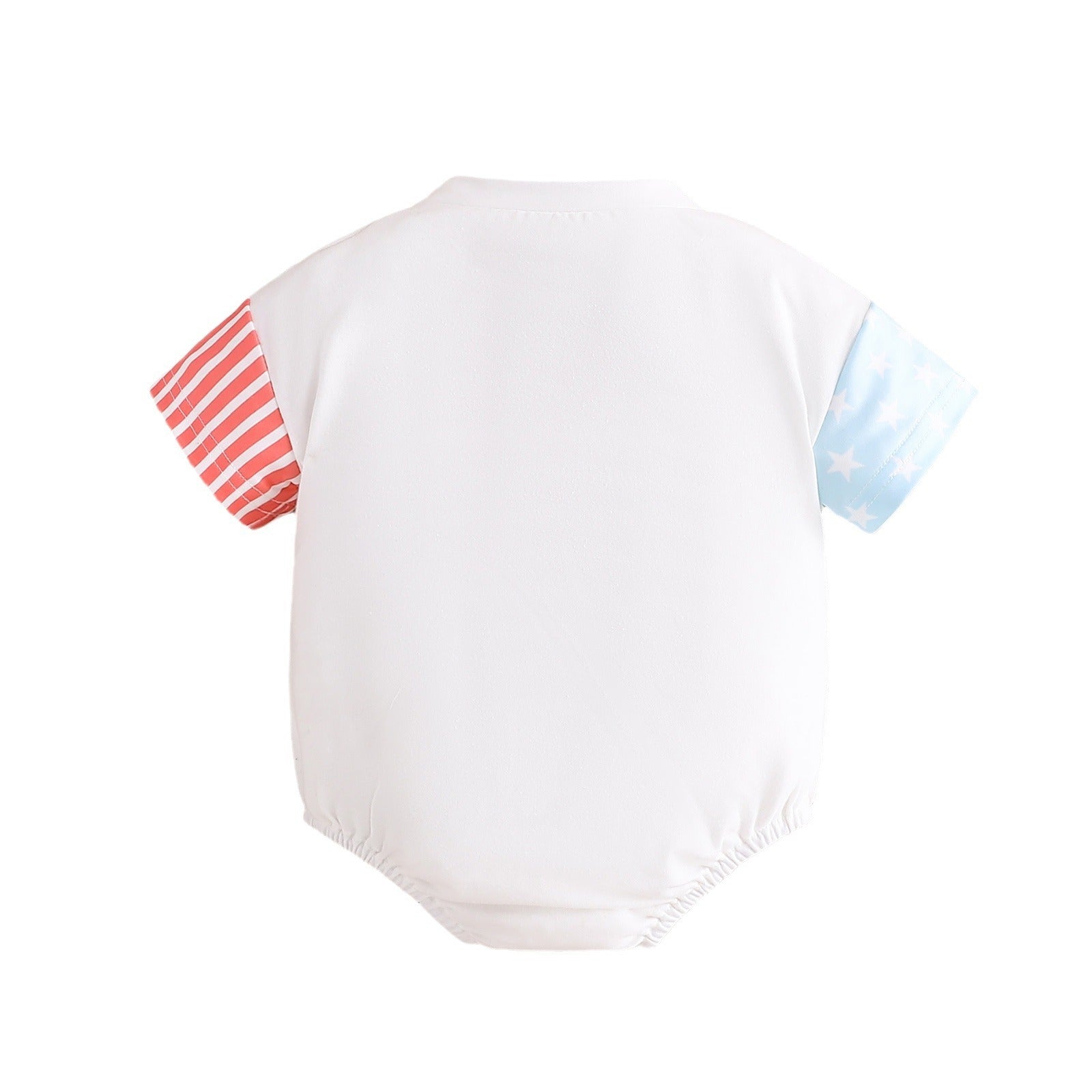 Children’s Clothing Baby Short Sleeved Kazakhstan Romper Children’s Letter Triangle Jumpsuit - Triangle Jumpsuit