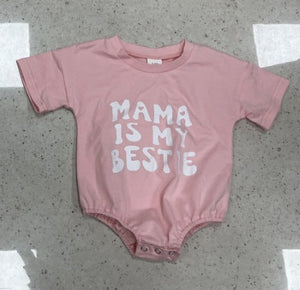 Pink Cotton Blend Short Sleeve Romper for Babies in United States - Tiny Trendsetters short sleeve romper united states