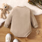 Children’s Fashion Letter Print Onesie Long Sleeve Jumpsuit - Children’s Fashion Letter Print Long Sleeve Jumpsuit