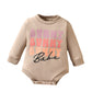 Children’s Fashion Letter Print Onesie Long Sleeve Jumpsuit - Children’s Fashion Letter Print Long Sleeve Jumpsuit