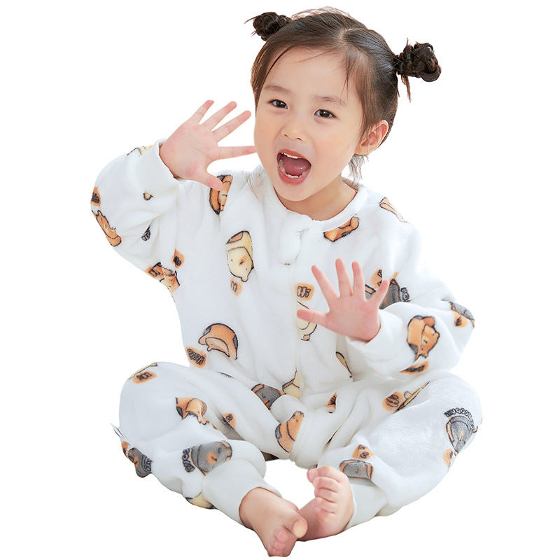 Children’s Flannel Sleeping Bag One-piece Pajamas - Cozy Flannel Sleeping Bags for Tiny Dreamers