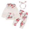 Children's hood printing suit - White