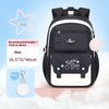 Children's Leisure Cartoon Printed Oxford Cloth Backpack - Black