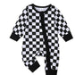 Children’s Long Climbing Checkerboard Zipper Jumpsuit - Children’s Long Climbing Checkerboard Zipper Jumpsuit