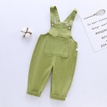 Children’s Overalls Spring Thin Open Casual - Kids in Overalls: Fashion for Tiny Trendsetters