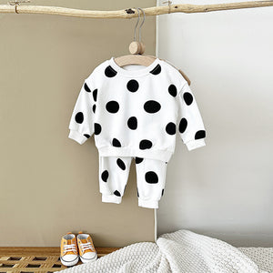 Polka Dot Baby Suit Cotton Chic Korean Style for United States Sizes - Sweater Tiny Fashion Icons united states chf