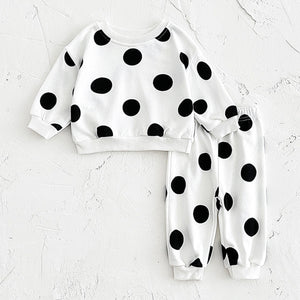Polka Dot Baby Suit Cotton Chic Korean Style for United States Sizes - Sweater Tiny Fashion Icons united states chf