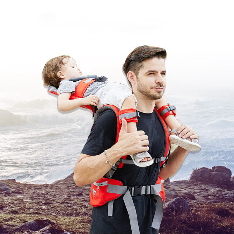 Children’s Saddle Shoulder Seat Baby Carrier Shoulder Bar Sling Dad On Foot - Saddle Shoulder Fun for Dad and Baby