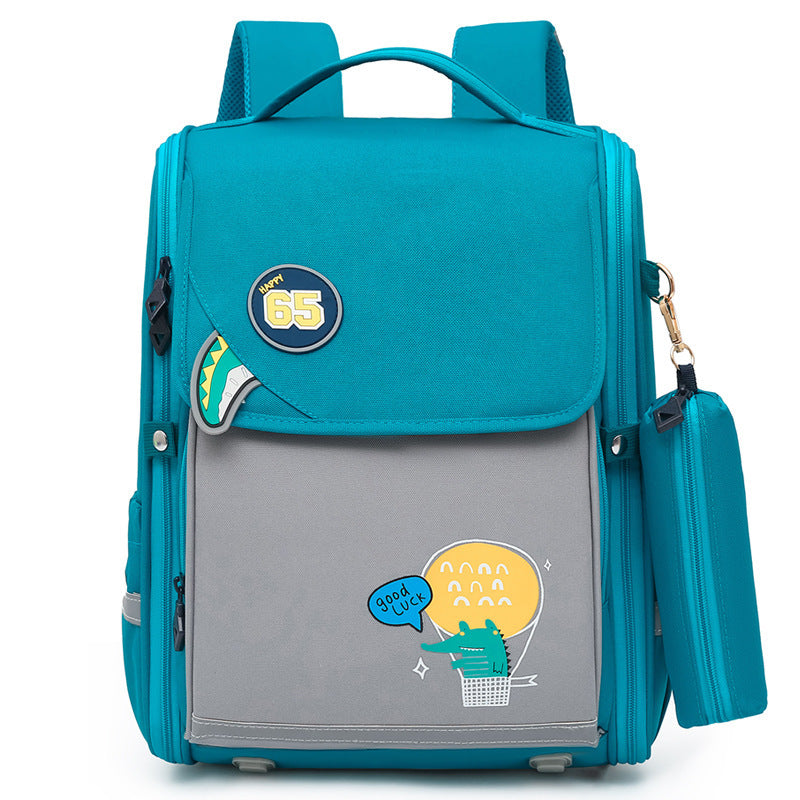 Children’s Schoolbag Female Decompression And Weight Loss - Lighten the Load with a Denim Blue Schoolbag