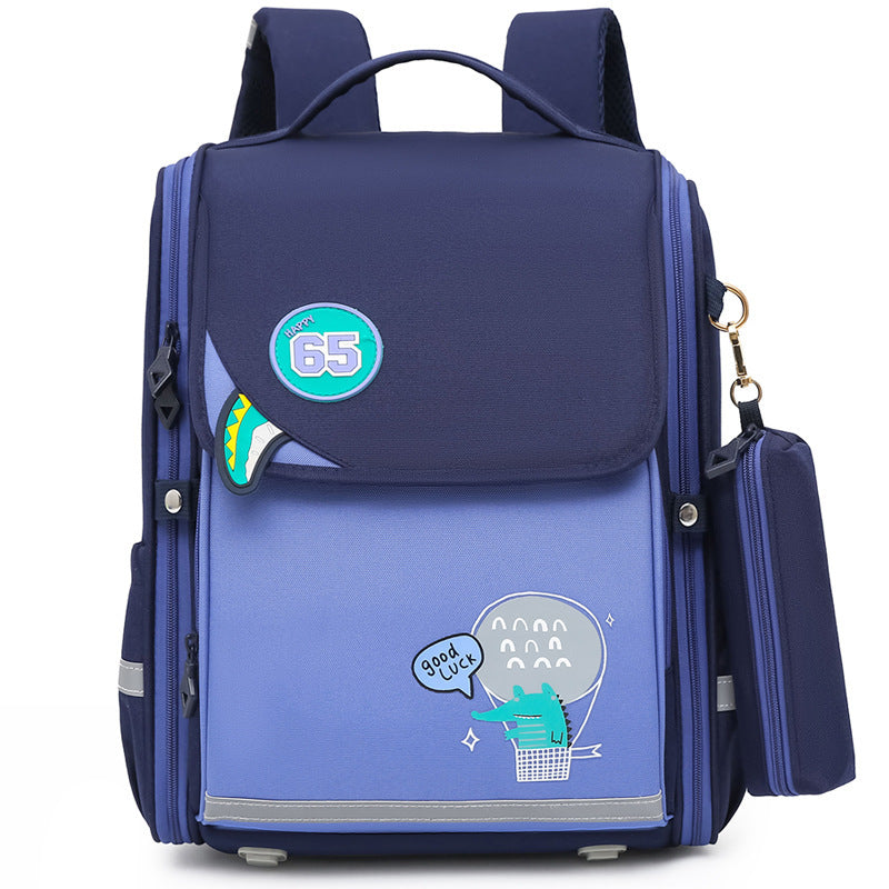 Children’s Schoolbag Female Decompression And Weight Loss - Lighten the Load with a Denim Blue Schoolbag