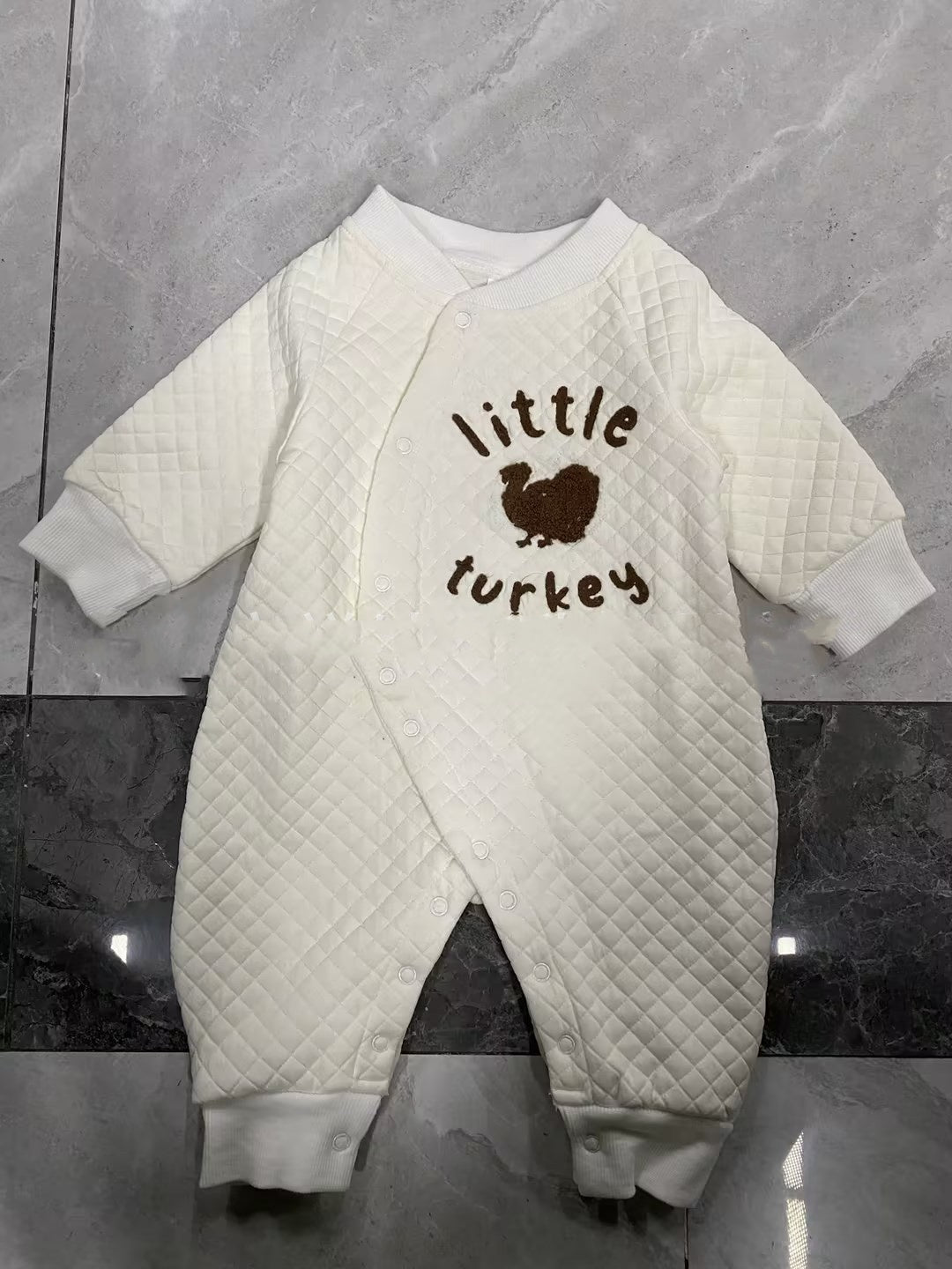 Children’s Thanksgiving Embroidered Jumpsuit - Thanksgiving Snuggles in Cozy Baby Jumpsuits