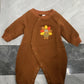 Children’s Thanksgiving Embroidered Jumpsuit - Thanksgiving Snuggles in Cozy Baby Jumpsuits