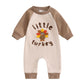 Children’s Thanksgiving Turkey Embroidered Jumpsuit - Gobble Up Style with Our Turkey Jumpsuit for Tots