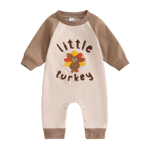 Baby Cotton Climbing Pullover for 0-18 Months United States CHF - Gobble Up Style with Our Turkey Jumpsuit Tots united