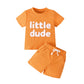 Children’s Waffle Short Sleeve Suit - Waffle Short Sleeve Suit for Tiny Trendsetters