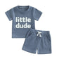 Children’s Waffle Short Sleeve Suit - Waffle Short Sleeve Suit for Tiny Trendsetters