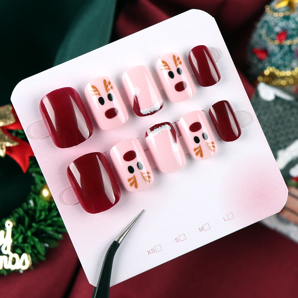 Christmas Cute Elk Patch Set with Glue and Tool Kit for Wear - christmas cute elk patch wear