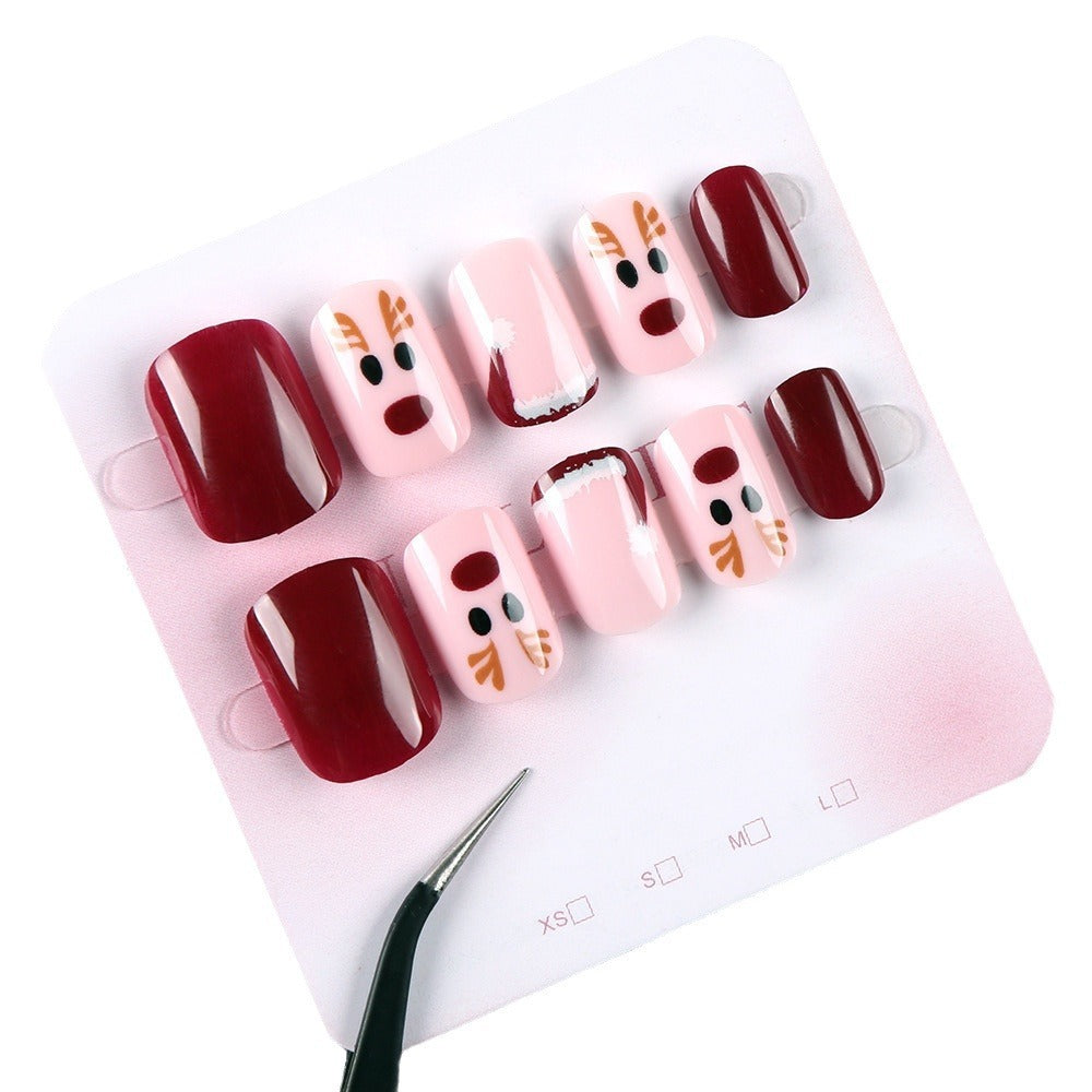 Christmas Cute Elk Patch Set with Glue and Tool Kit for Wear - christmas cute elk patch wear