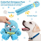 Christmas Dog Toy Octopus Plush Holiday Gift for Dogs Squeaky Pet