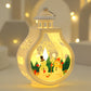 Christmas Lantern LED with Lighted Snowman and Santa Claus Decor - christmas lantern led lighted snowman santa claus