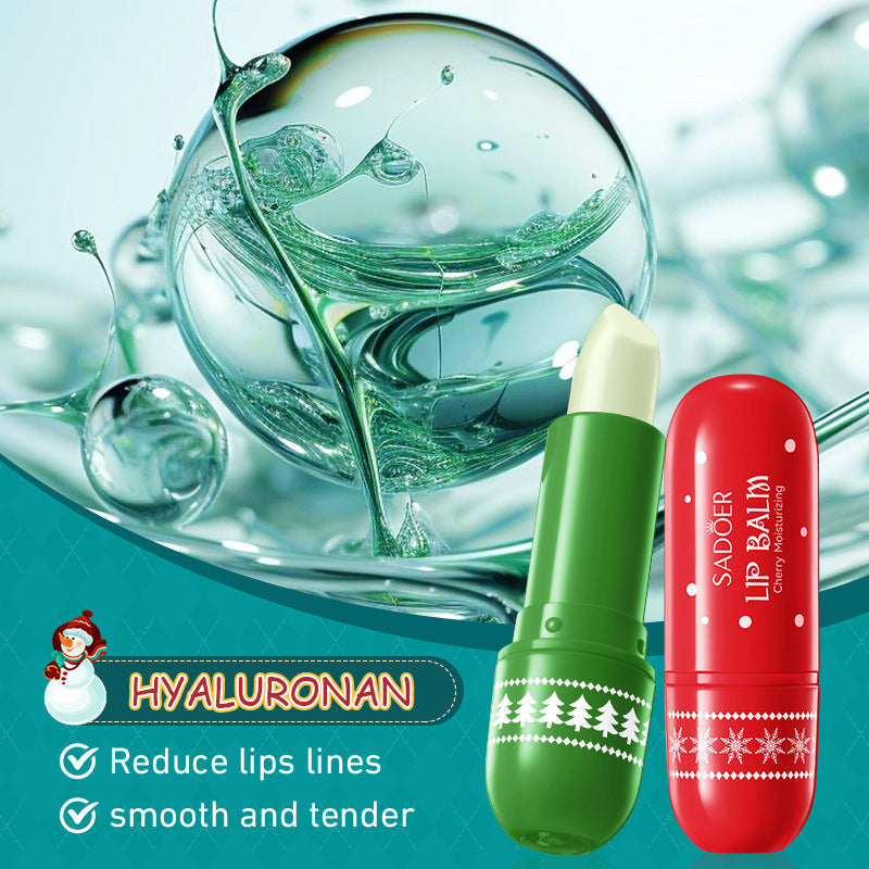 Christmas Moisturizing Lipstick Gift Box with 3 Wooden Tone Lipsticks - Tones christmas moisturizing lipstick gift box