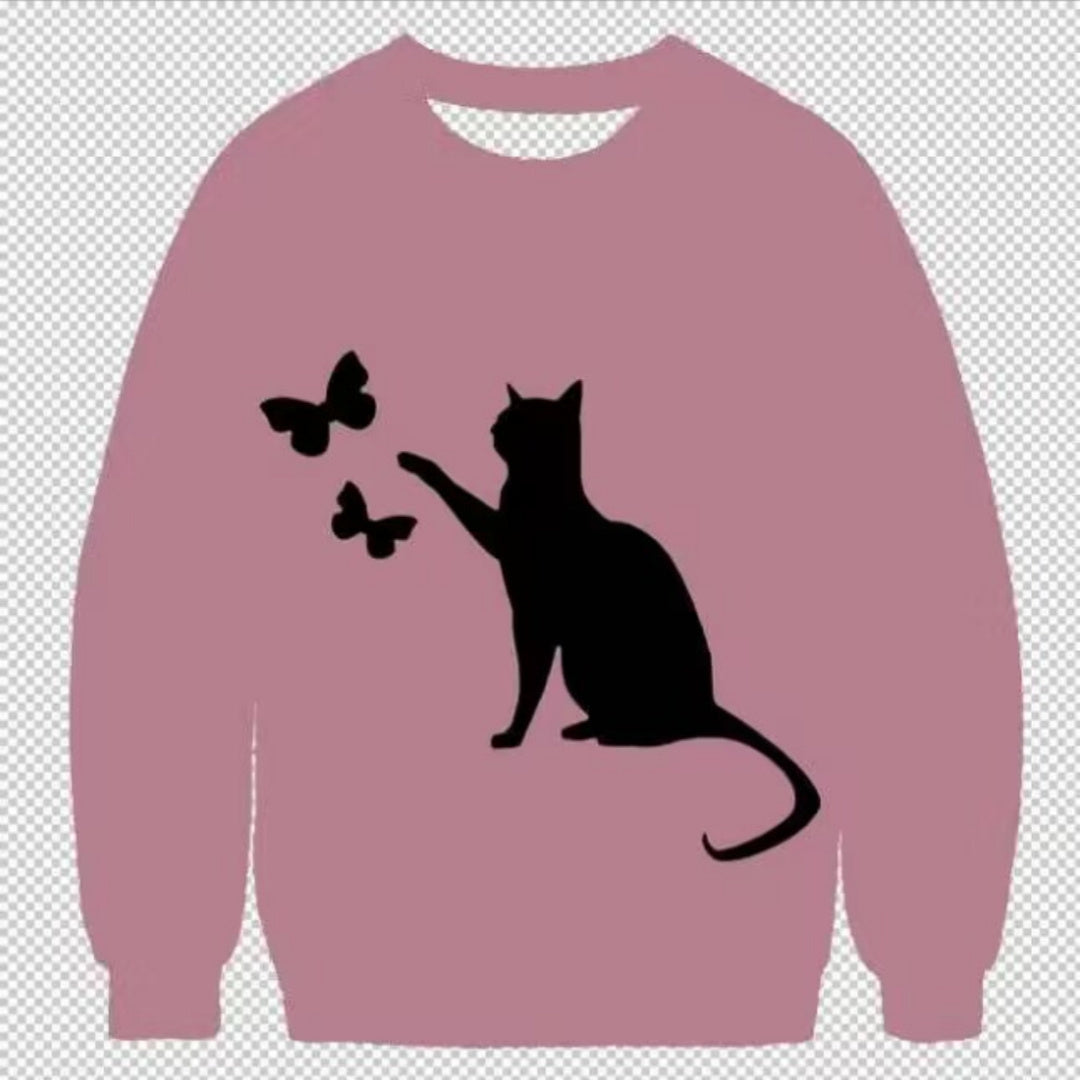 Christmas Pink and Black Unisex Polyester Sweatshirt Plus Size Youth to 6XL - Teleplus