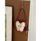 Christmas Plush Crossbody Bag with Heart Shape and Contrast Stitching - Teleplus christmas plush crossbody shoulder