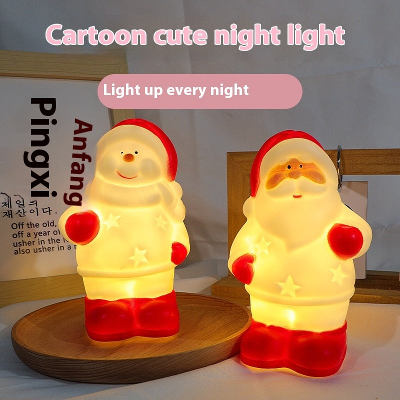 Christmas Snowman Small Night Lamp with Warm Light Decor for festive ambience - Cartoon Festive Ambience small night