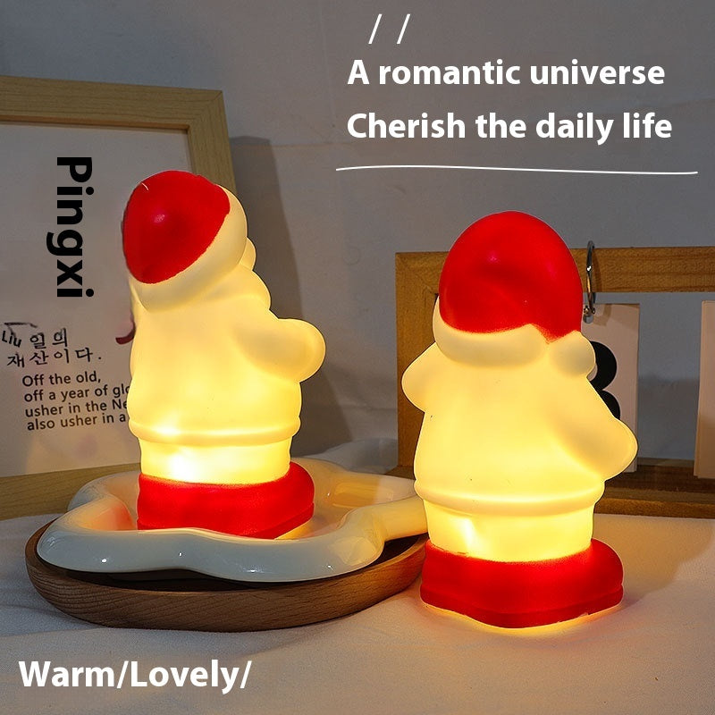 Christmas Snowman Small Night Lamp with Warm Light Decor for festive ambience - Cartoon Festive Ambience small night