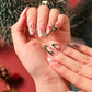 Christmas Style French Nail Stickers with Green Contrast Color for Wear Polish - Teleplus christmas style french green
