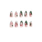 Christmas Style French Nail Stickers with Green Contrast Color for Wear Polish - Teleplus christmas style french green