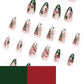 Christmas Style French Nail Stickers with Green Contrast Color for Wear Polish - Teleplus christmas style french green