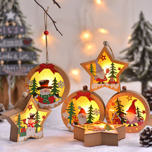 Christmas Tree Pendant Decoration LED with Elderly and Snowman Styles - Teleplus christmas tree pendant decoration led