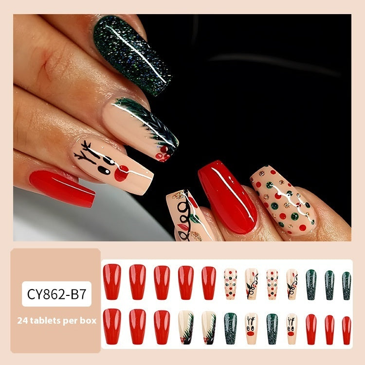 Christmas Wear Fake Nails Sticker - Cartoon Nail Art - Teleplus for christmas wear fake nails nail sticker