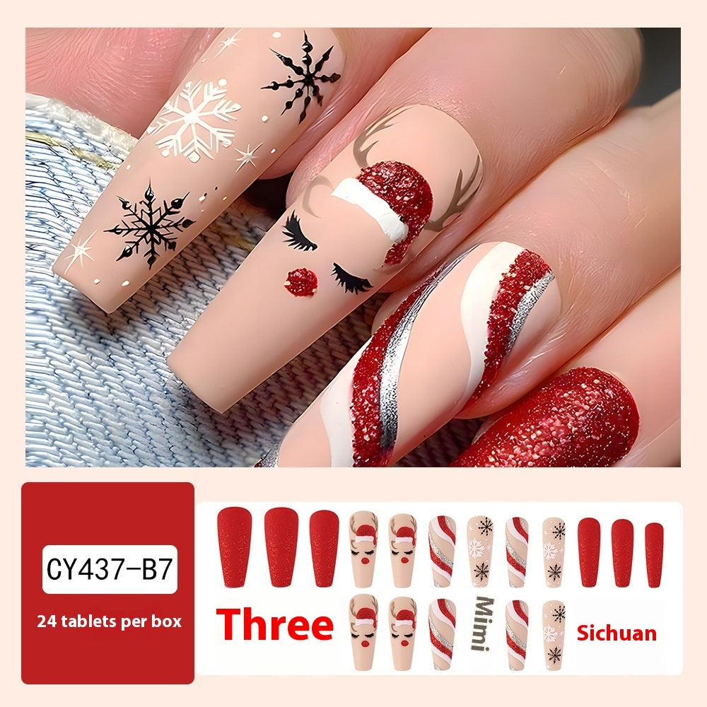 Christmas Wear Fake Nails Sticker - Cartoon Nail Art - Teleplus for christmas wear fake nails nail sticker